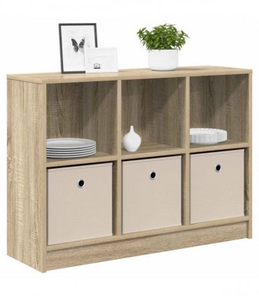 vidaXL Sideboard with Drawer Sonoma Oak 88.5 x 27.5 x 63.5 cm — Size: 88.5 x 27 x 63.5 cm