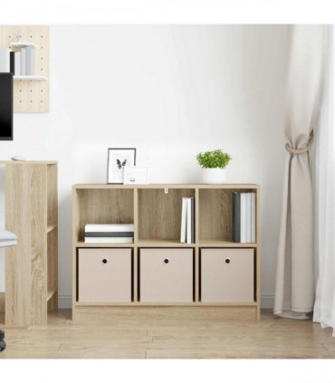 vidaXL Sideboard with Drawer Sonoma Oak 88.5 x 27.5 x 63.5 cm — Size: 88.5 x 27 x 63.5 cm