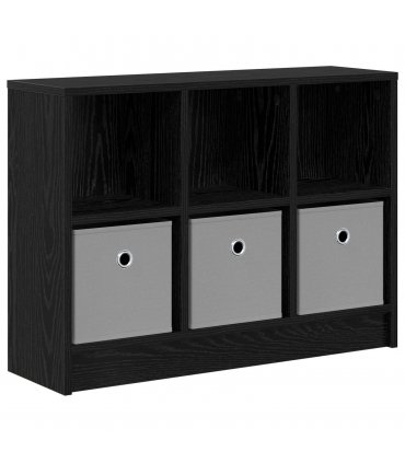 vidaXL Sideboard with Drawer Black Oak 73.5 x 22.5 x 53.5 cm — Size: 73.5 x 22 x 53.5 cm