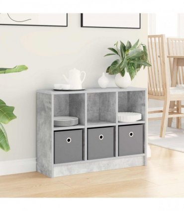 vidaXL Sideboard with Drawer Concrete Grey 73.5 x 22.5 x 53.5 cm — Size: 73.5 x 22 x 53.5 cm