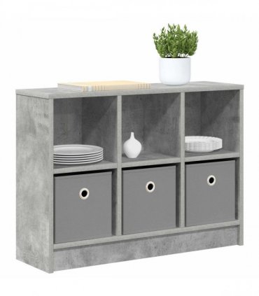 vidaXL Sideboard with Drawer Concrete Grey 73.5 x 22.5 x 53.5 cm — Size: 73.5 x 22 x 53.5 cm