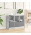 vidaXL Sideboard with Drawer Concrete Grey 88.5 x 27.5 x 63.5 cm — Size: 88.5 x 27 x 63.5 cm