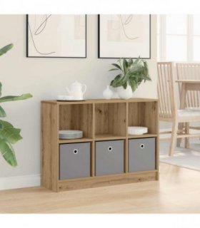 vidaXL Sideboard with Drawer Artisan Oak 88.5 x 27.5 x 63.5 cm — Size: 88.5 x 27 x 63.5 cm