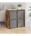 vidaXL Sideboard with Drawer Smoked Oak 59.5 x 27 x 57 cm