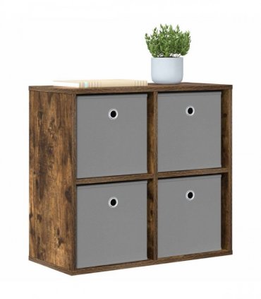 vidaXL Sideboard with Drawer Smoked Oak 59.5 x 27 x 57 cm