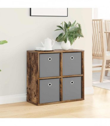 vidaXL Sideboard with Drawer Smoked Oak 59.5 x 27 x 57 cm