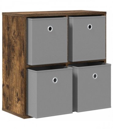 vidaXL Sideboard with Drawer Smoked Oak 59.5 x 27 x 57 cm