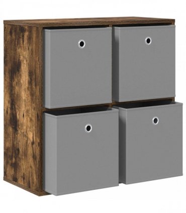 vidaXL Sideboard with Drawer Smoked Oak 68.5 x 32 x 67 cm