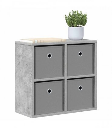 vidaXL Sideboard with Drawer Concrete Grey 49.5 x 22 x 47 cm
