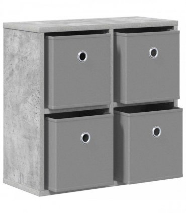 vidaXL Sideboard with Drawer Concrete Grey 49.5 x 22 x 47 cm