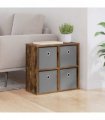 vidaXL Sideboard with Drawer Smoked Oak 49.5 x 22 x 47 cm