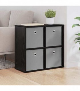 vidaXL Sideboard with Drawer Black Oak 59.5 x 27 x 57 cm