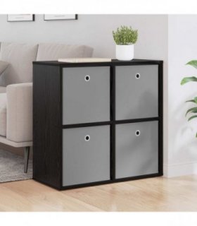 vidaXL Sideboard with Drawer Black Oak 68.5 x 32 x 67 cm