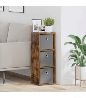 vidaXL Sideboard with Drawer Smoked Oak 25.5 x 22 x 69.5 cm