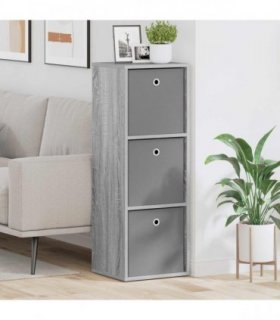 vidaXL Sideboard with Drawer Grey Sonoma 35 x 32 x 99.5 cm