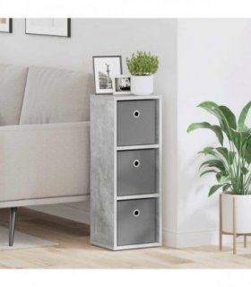 vidaXL Sideboard with Drawer Concrete Grey 25.5 x 22 x 69.5 cm