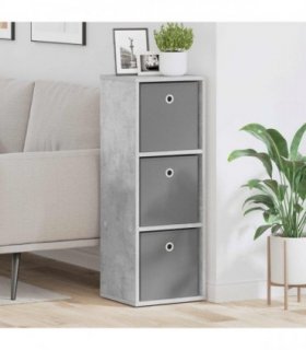 vidaXL Sideboard with Drawer Concrete Grey 30.5 x 27 x 84.5 cm