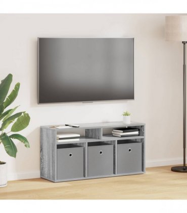 vidaXL Lowboard with Drawer Grey Sonoma 87 x 27.5 x 43 cm — Size: 87 x 27.5 x 43.5 cm