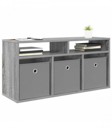 vidaXL Lowboard with Drawer Grey Sonoma 87 x 27.5 x 43 cm — Size: 87 x 27.5 x 43.5 cm