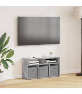 vidaXL Lowboard with Drawer Concrete Grey 72 x 22.5 x 38 cm — Size: 72 x 22.5 x 38.5 cm