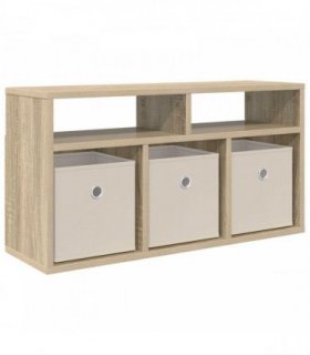 vidaXL Lowboard with Drawer Sonoma Oak 72 x 22.5 x 38 cm — Size: 72 x 22.5 x 38.5 cm