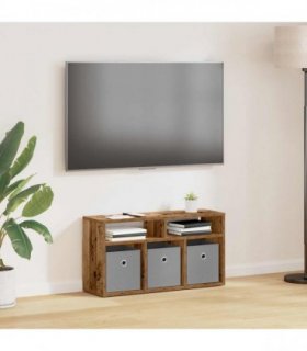 vidaXL Lowboard with Drawer Old Wood 72 x 22.5 x 38 cm — Size: 72 x 22.5 x 38.5 cm