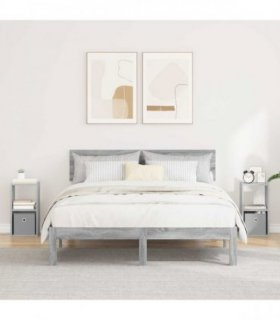 vidaXL Bedside Table with Drawer 2 pcs Grey Sonoma 25.5 x 22 x 49.5 cm