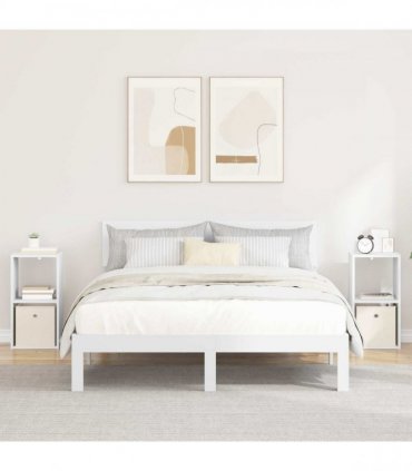 vidaXL Bedside Table 2 pcs White 30.5 x 27 x 59.5 cm Engineered Wood