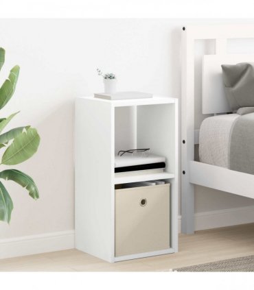 vidaXL Bedside Table 2 pcs White 30.5 x 27 x 59.5 cm Engineered Wood