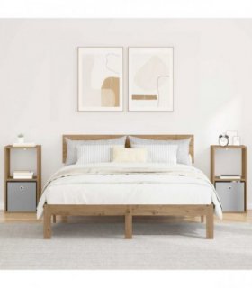 vidaXL Bedside Table with Drawer 2 pcs Artisan Oak 35 x 32 x 68.5 cm