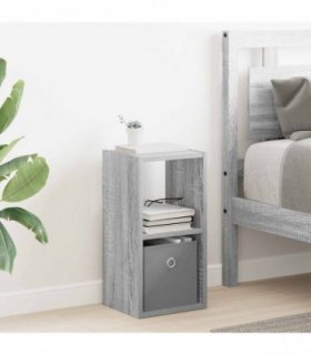 vidaXL Bedside Table Grey Sonoma 25.5 x 22 x 49.5 cm Engineered Wood