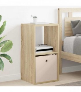 vidaXL Bedside Table Sonoma Oak 35 x 32 x 68.5 cm Engineered Wood