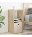 vidaXL Bedside Table Sonoma Oak 35 x 32 x 68.5 cm Engineered Wood