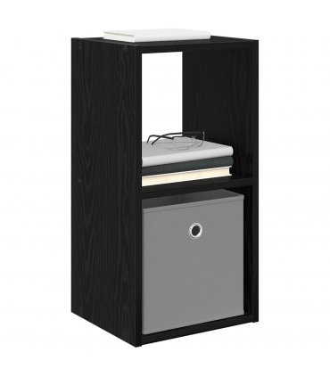 vidaXL Bedside Table Black Oak 30.5 x 27 x 59.5 cm Engineered Wood