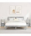 vidaXL Bedside Table with Drawer 2 pcs Grey Sonoma 30.5 x 27 x 59.5 cm
