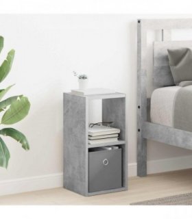 vidaXL Bedside Table Concrete Grey 25.5 x 22 x 49.5 cm Engineered Wood