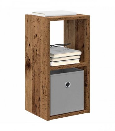 vidaXL Bedside Table with Drawer 2 pcs Old Wood 25.5 x 22 x 49.5 cm