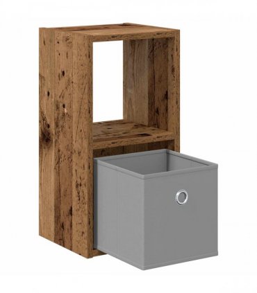 vidaXL Bedside Table with Drawer 2 pcs Old Wood 25.5 x 22 x 49.5 cm