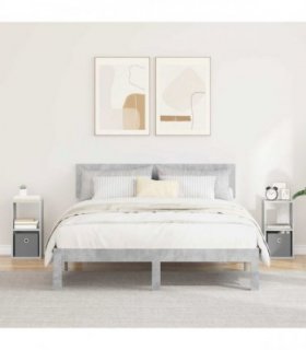 vidaXL Bedside Table 2 pcs Concrete Grey 25.5 x 22 x 49.5 cm