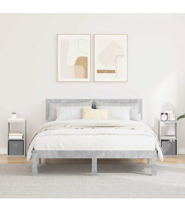 vidaXL Bedside Table 2 pcs Concrete Grey 25.5 x 22 x 49.5 cm