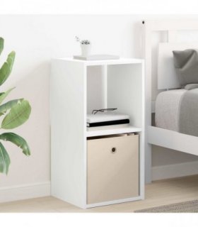 vidaXL Bedside Table White 35 x 32 x 68.5 cm Engineered Wood