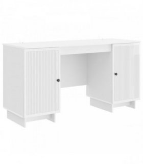 vidaXL Desk High Gloss White Engineered Wood 142.5 x 50 x 75 cm