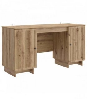 vidaXL Desk Artisan Oak Engineered Wood 142.5 x 50 x 75 cm