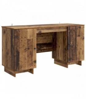 vidaXL Desk Old Wood Engineered Wood 142.5 x 50 x 75 cm