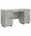 vidaXL Desk Concrete Grey Engineered Wood 142.5 x 50 x 75 cm