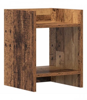 vidaXL Plant Stand with Shelf Old Wood 30 x 30 x 40 cm Engineered Wood