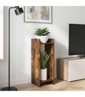 vidaXL Plant Stand 2 pcs Smoked Oak 30 x 30 x 80 cm Engineered Wood