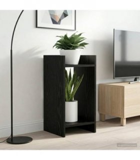 vidaXL Plant Stand Black Oak 30 x 30 x 60 cm Engineered Wood — V0672131667