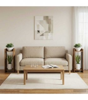 vidaXL Plant Stand 2 pcs Old Wood 30 x 30 x 80 cm Engineered Wood