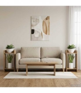 vidaXL Plant Stand 2 pcs Artisan Oak 30 x 30 x 60 cm Engineered Wood